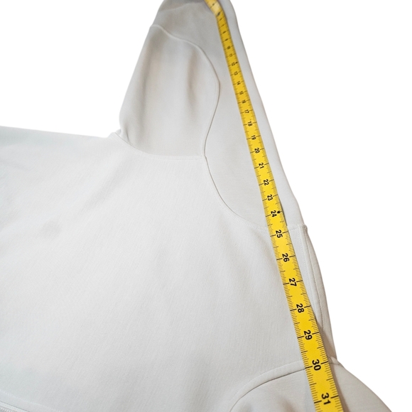 Lululemon Brushed Softstreme Half Zip Pullover Bone Size 12 Cropped Funnel Neck - Picture 7 of 11